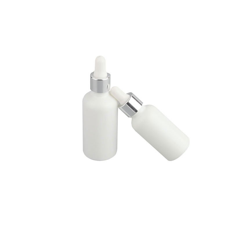 5ml 10ml 15ml 20ml 30ml 50ml 100ml Empty Essential Oil Eye White Porcelain Glossy Glass Dropper Bottle With Pipette Gold Lid