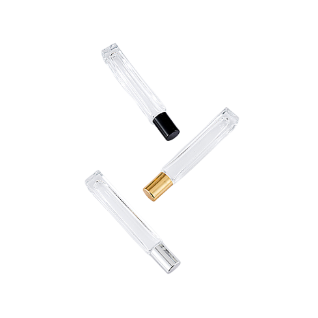 10ml square perfume spray glass bottle 10 ml rectangular thick bottom refillable glass spray roller bottle for perfume