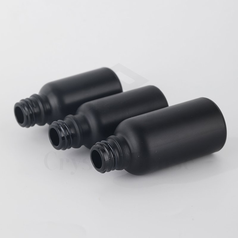 Private Label Custom Logo Matte Black Spray Glass Bottle 100ml Cosmetic Spray Bottle Low Moq Cosmetics Black Glass Bottle Spray