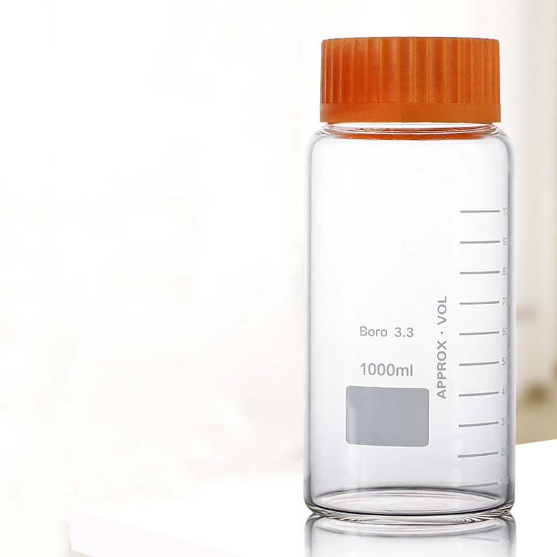GL80 Reagent Bottle 1000 ml Graduated with Orange Screw Cap
