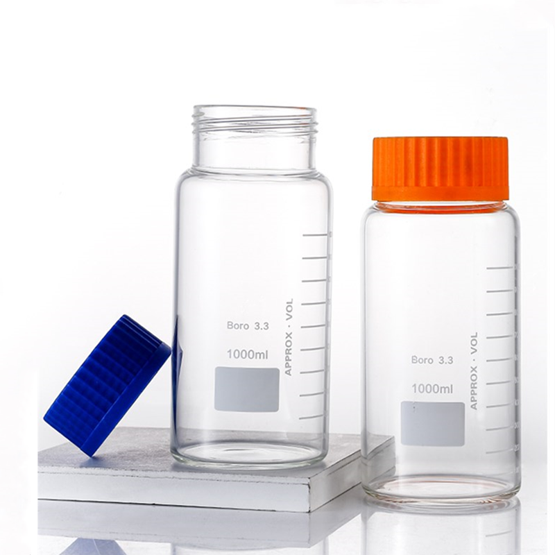 GL80 Reagent Bottle 1000 ml Graduated with Orange Screw Cap