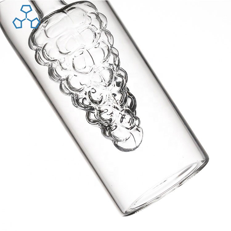 2024 Borosilicate Handmade Creative Grape Olive Oil Glass Bottle With Wood Cork For Vinegar