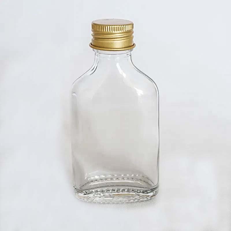 Wholesale Transparent Amber Glass Flasks Ice Coffee Milk Tea Juice Beverage Liquor Wine Glass Bottle Jar Cups Set
