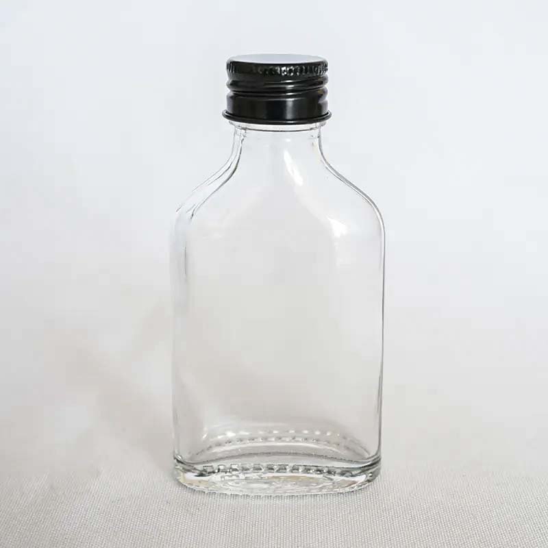 Wholesale Transparent Amber Glass Flasks Ice Coffee Milk Tea Juice Beverage Liquor Wine Glass Bottle Jar Cups Set