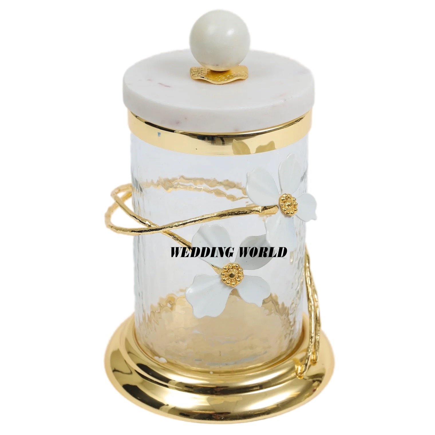 Set Of Three Glass Candy Jar Excellent Quality Handmade Designer Nut Server Hot Selling Wholesale Glass Dry Fruit Jar