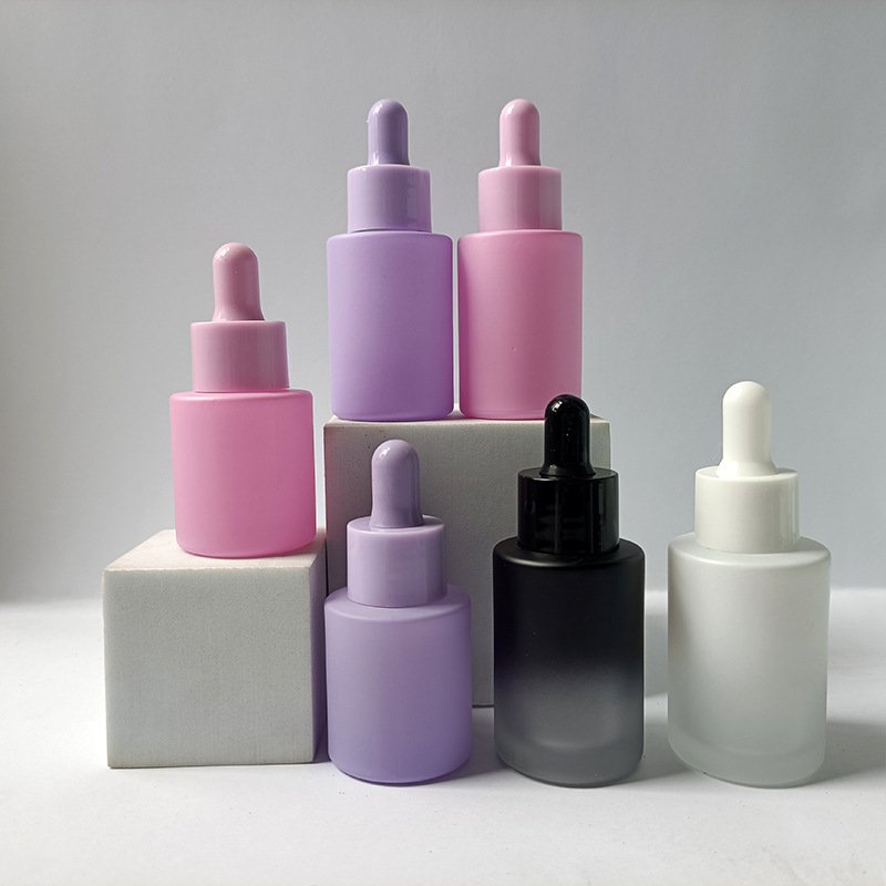 cosmetics packaging 1 oz 2oz flacon compte goutte bottiglie di vetro biodegradable bottle cosmetics oil containers