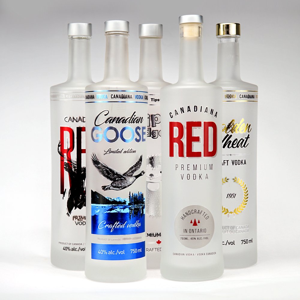 Premium Empty Cylinder Glass Liquor Wine Bottle 750ml Frosted Glass Vodka Whisky Bottle Wholesale With Aluminum Screw Cap