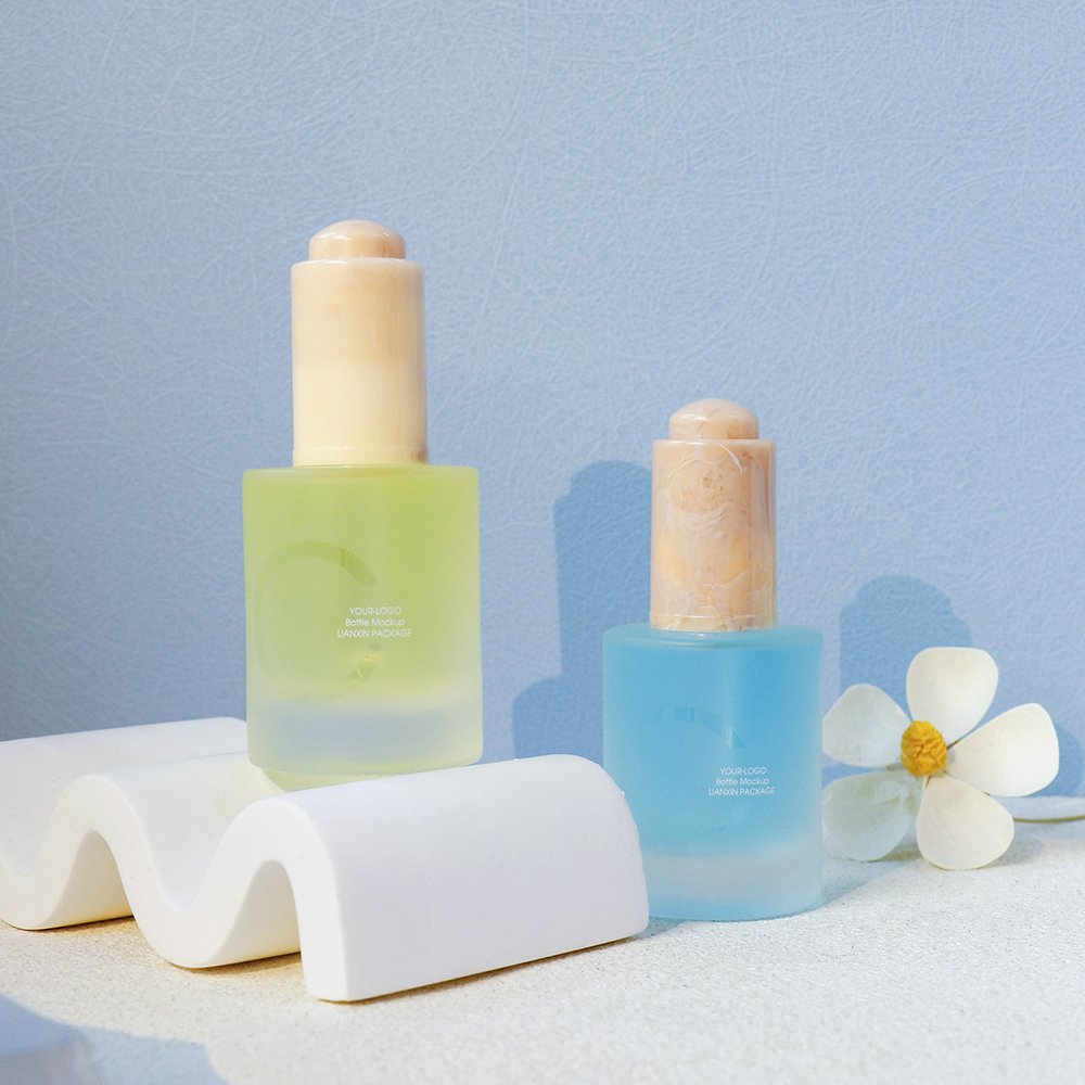 20ml 30ml 50ml Flat Shoulder Glass Dropper Bottle Products China Wholesale Serum Bottle With Skin Care Cosmetics Glass Bottle