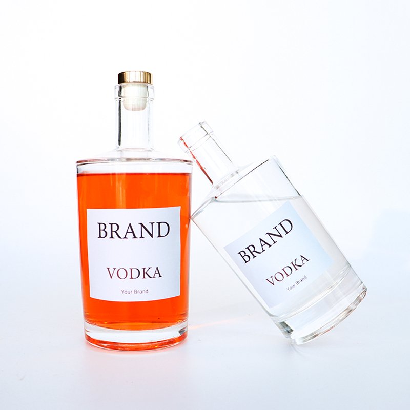 Custom Luxury Glass Wine Bottle 100ml 375ml 500ml 750ml Glass Rum Whiskey Liquor Gin Wine Spirit Vodka Bottle Container