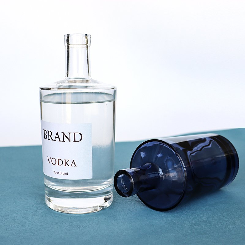 Custom Luxury Glass Wine Bottle 100ml 375ml 500ml 750ml Glass Rum Whiskey Liquor Gin Wine Spirit Vodka Bottle Container