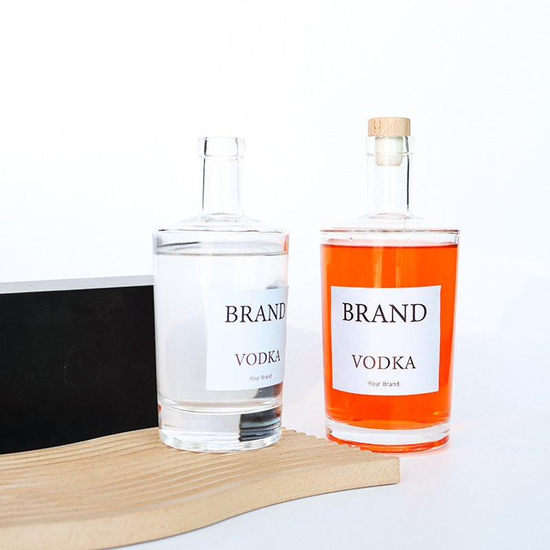 Custom Luxury Glass Wine Bottle 100ml 375ml 500ml 750ml Glass Rum Whiskey Liquor Gin Wine Spirit Vodka Bottle Container