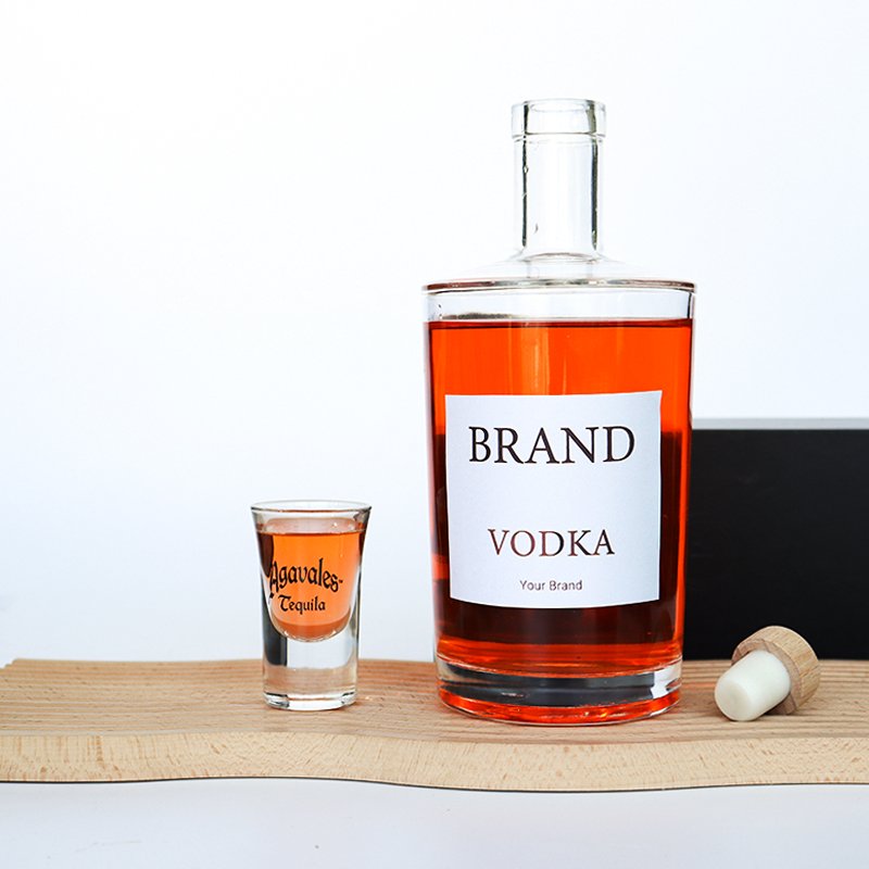Custom Luxury Glass Wine Bottle 100ml 375ml 500ml 750ml Glass Rum Whiskey Liquor Gin Wine Spirit Vodka Bottle Container