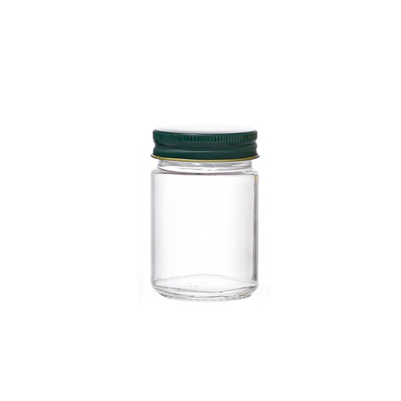 Hot Sale 15ml 30ml 50ml Refillable Clear Empty Screw Glass Bottle With Steel Lid