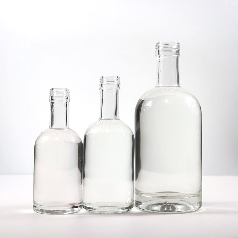 750ml 300ml 200ml Glass Bottles Liquor Bottles Mini Glass Bottle Juice For Gin Rum