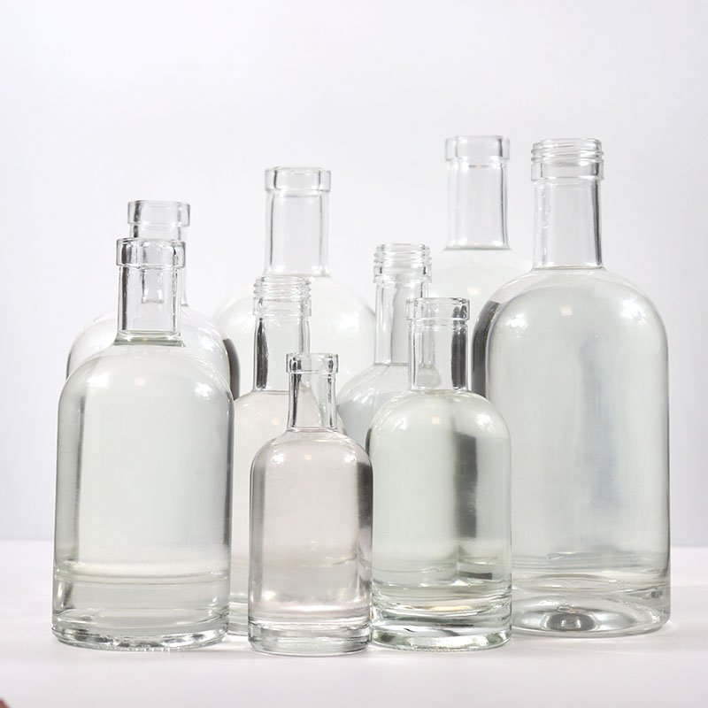 750ml 300ml 200ml Glass Bottles Liquor Bottles Mini Glass Bottle Juice For Gin Rum