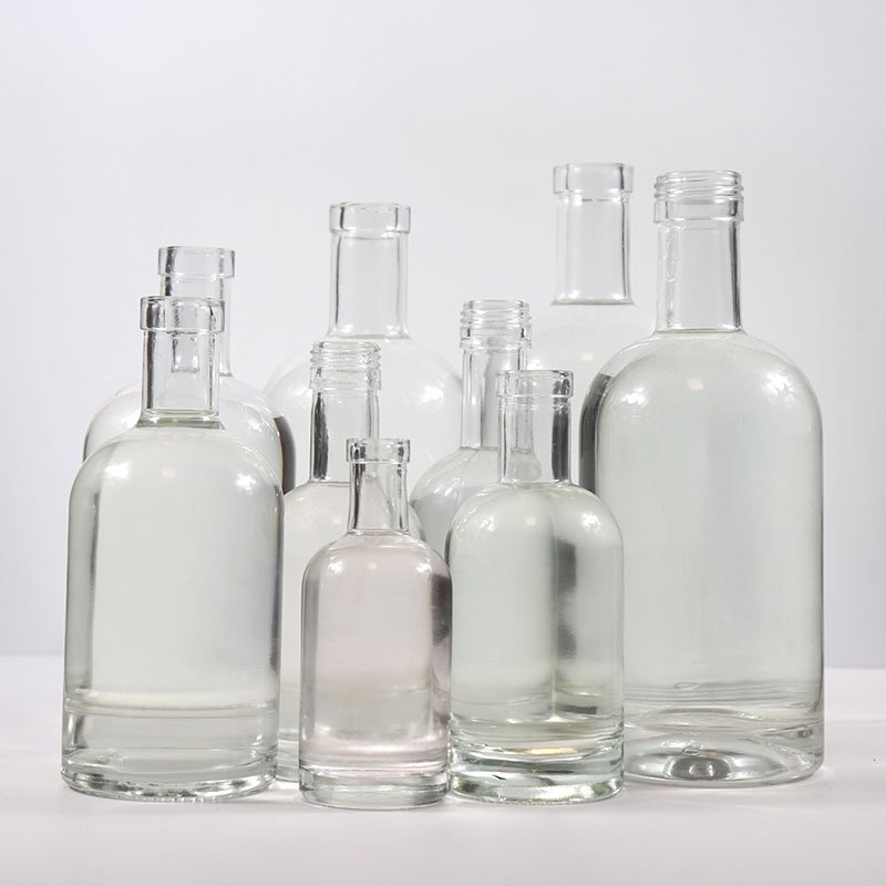 750ml 300ml 200ml Glass Bottles Liquor Bottles Mini Glass Bottle Juice For Gin Rum