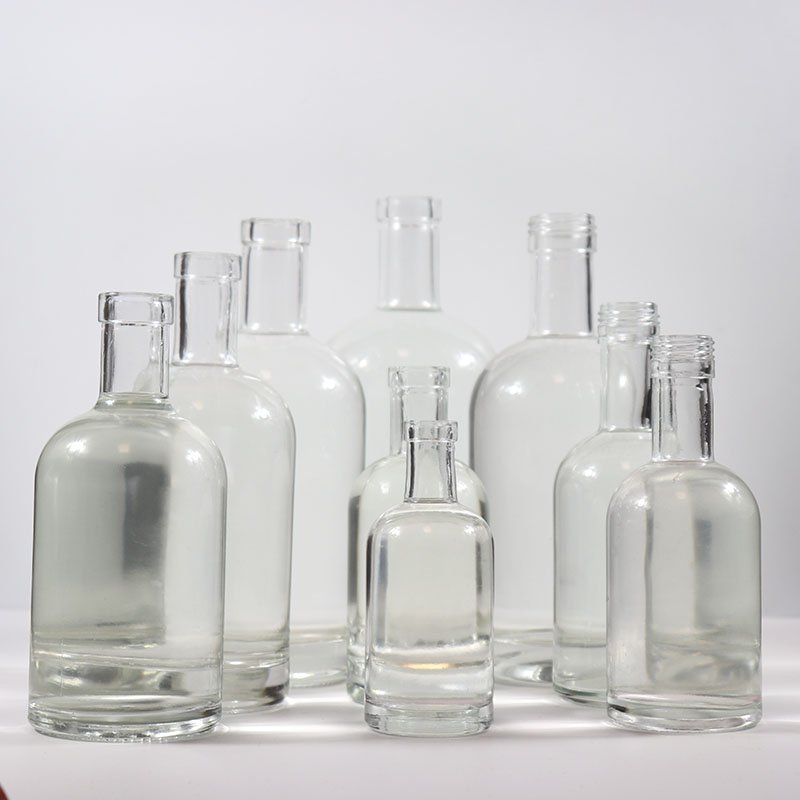 750ml 300ml 200ml Glass Bottles Liquor Bottles Mini Glass Bottle Juice For Gin Rum