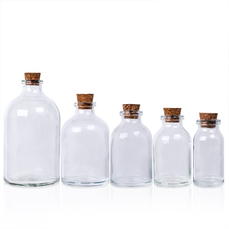 Factory Directly Sale 10ml 20ml 30ML 50ML 100ML Glass Bottles With Cor Lids Wishing Glass Bottles Vials Pudding Glass Jar