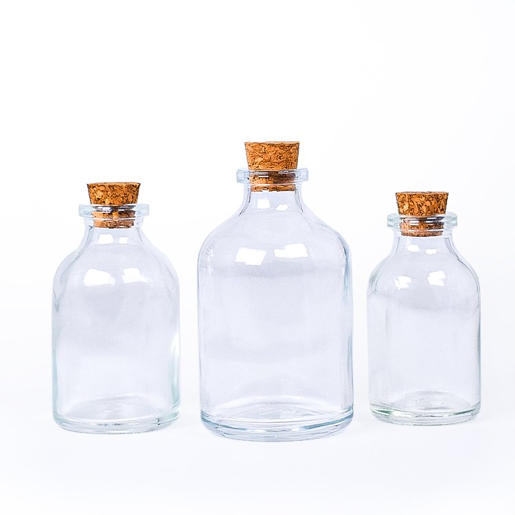 Factory Directly Sale 10ml 20ml 30ML 50ML 100ML Glass Bottles With Cor Lids Wishing Glass Bottles Vials Pudding Glass Jar