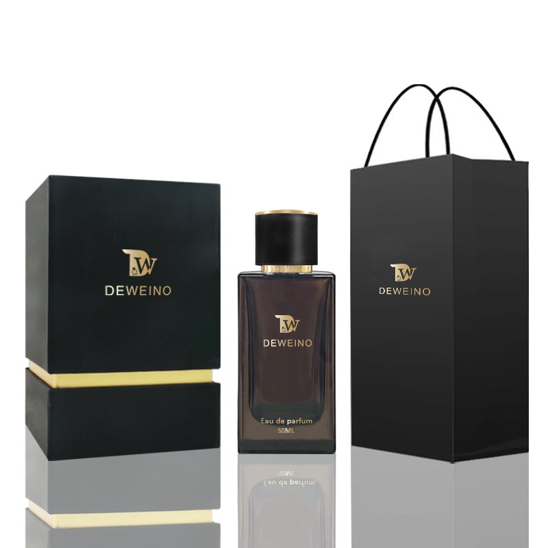Luxury Square Perfume Glass Bottle Clear Black Glass Perfume Bottles 100 Ml 50 Ml Perfumes Bottles With Packages Black