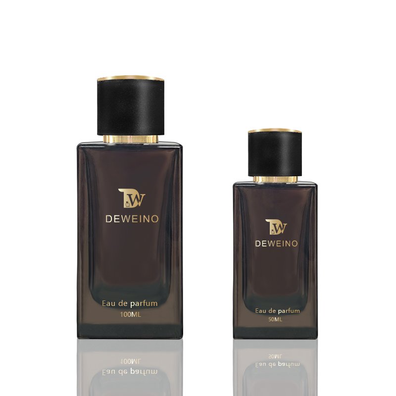 Luxury Square Perfume Glass Bottle Clear Black Glass Perfume Bottles 100 Ml 50 Ml Perfumes Bottles With Packages Black