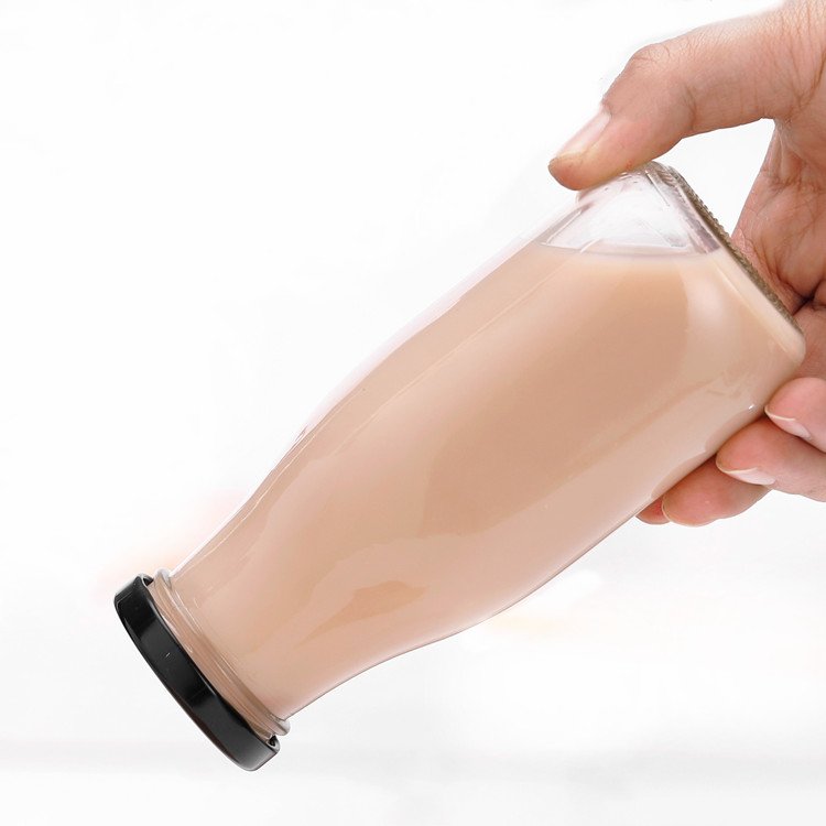 Wholesale 300ml 10oz Clear Glass Bottle for Juice Milk Coffee Kombucha Tea