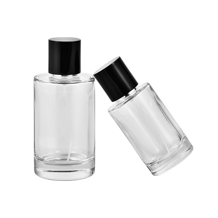 Hot sale black metal case china perfume bottle manufacturer 50ml 100ml glass bottle for perfume spray