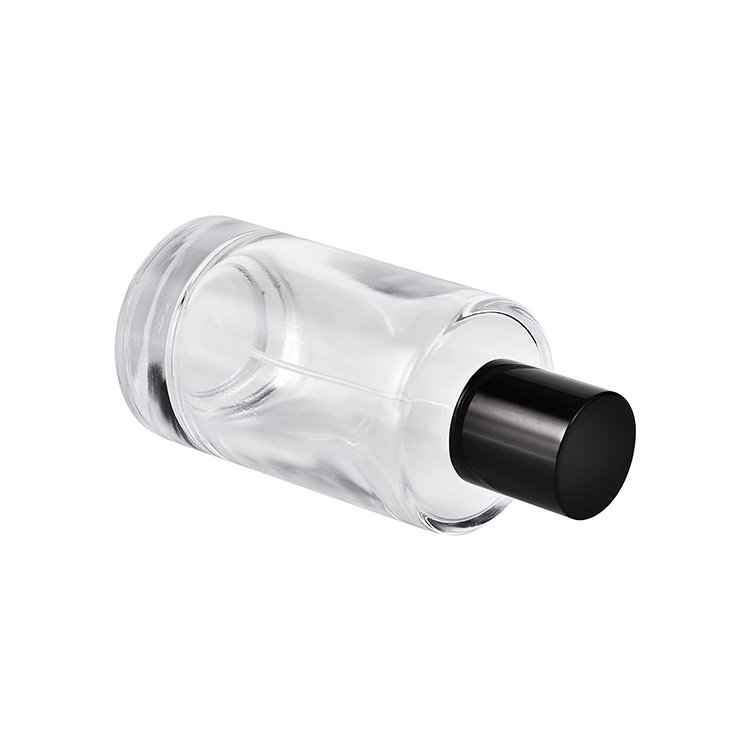 Hot sale black metal case china perfume bottle manufacturer 50ml 100ml glass bottle for perfume spray