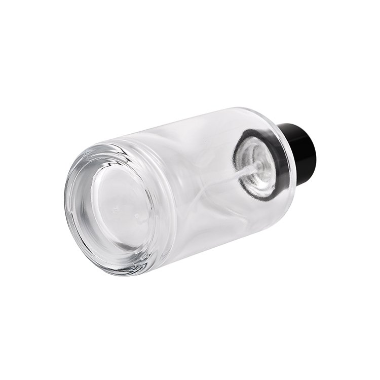Hot sale black metal case china perfume bottle manufacturer 50ml 100ml glass bottle for perfume spray
