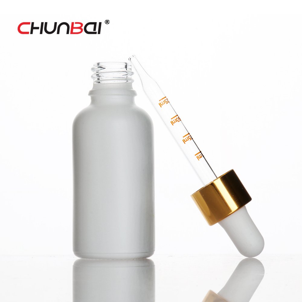 Low Shipping Matte Black Glass 100ml Bottle Dropper Bottle 15ml 30ml 60ml Cool Amber Gold Glass Dropper Bottles With Box