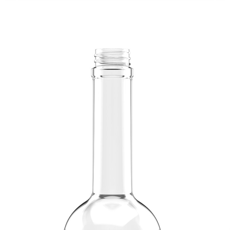 Custom Small Mouth Long Neck Liquor Bottle 700ml 750ml Raised base Tequila Glass Bottle
