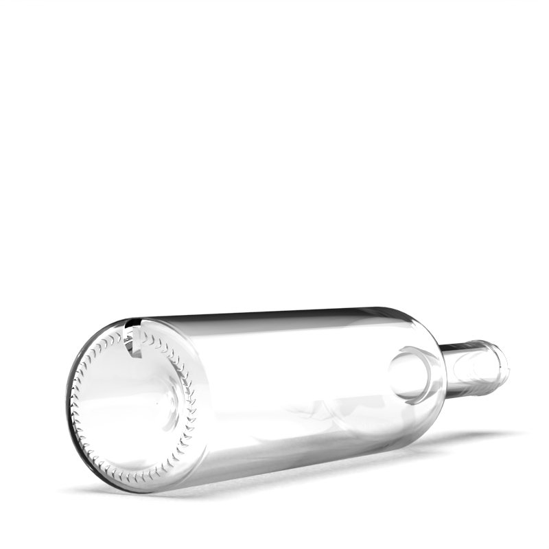 Custom Small Mouth Long Neck Liquor Bottle 700ml 750ml Raised base Tequila Glass Bottle