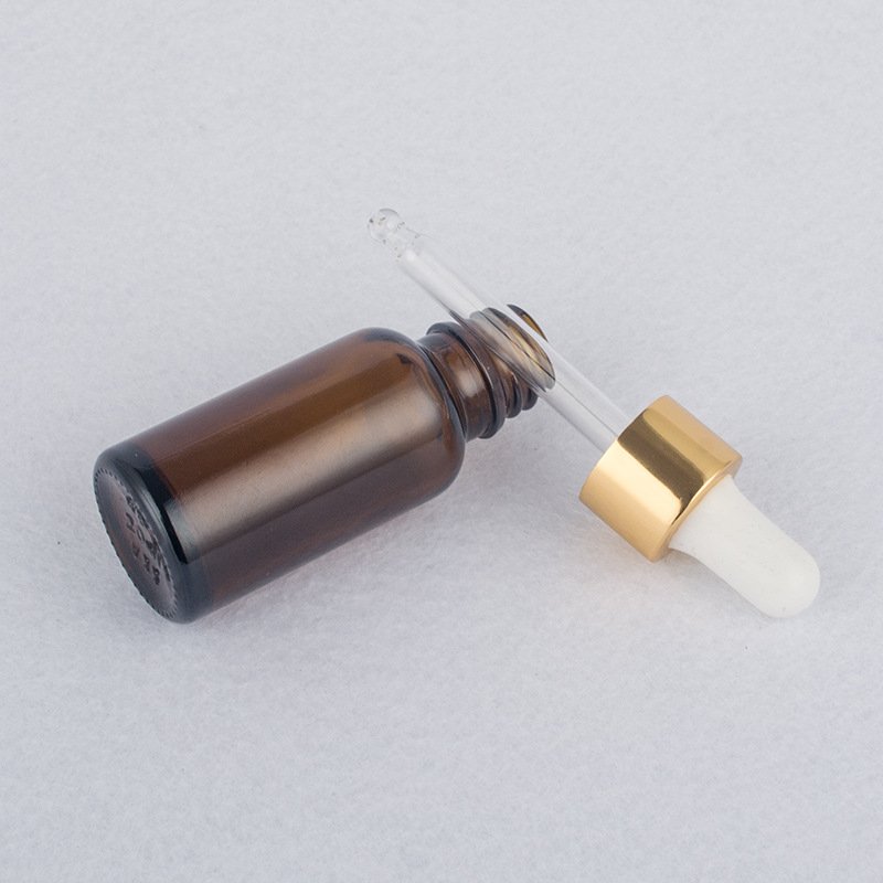 5ML 10ML 15ML 20ML 30ML 50ML 60ML 100ML Hair Oil Frosted Brown Glass Dropper Bottle With Gold Dropper Lid