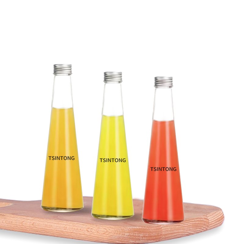 550ml Borosilicate Glass Juicing Bottles Reusable Drinking Bottles with Stainless Steel Lid Clear Glass Water Bottles