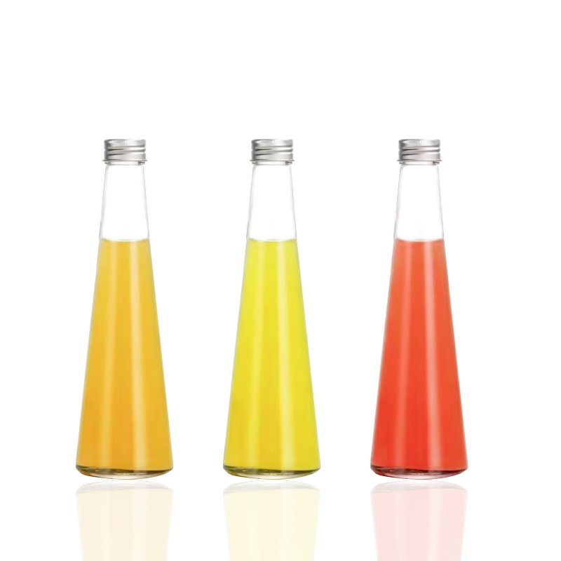 550ml Borosilicate Glass Juicing Bottles Reusable Drinking Bottles with Stainless Steel Lid Clear Glass Water Bottles