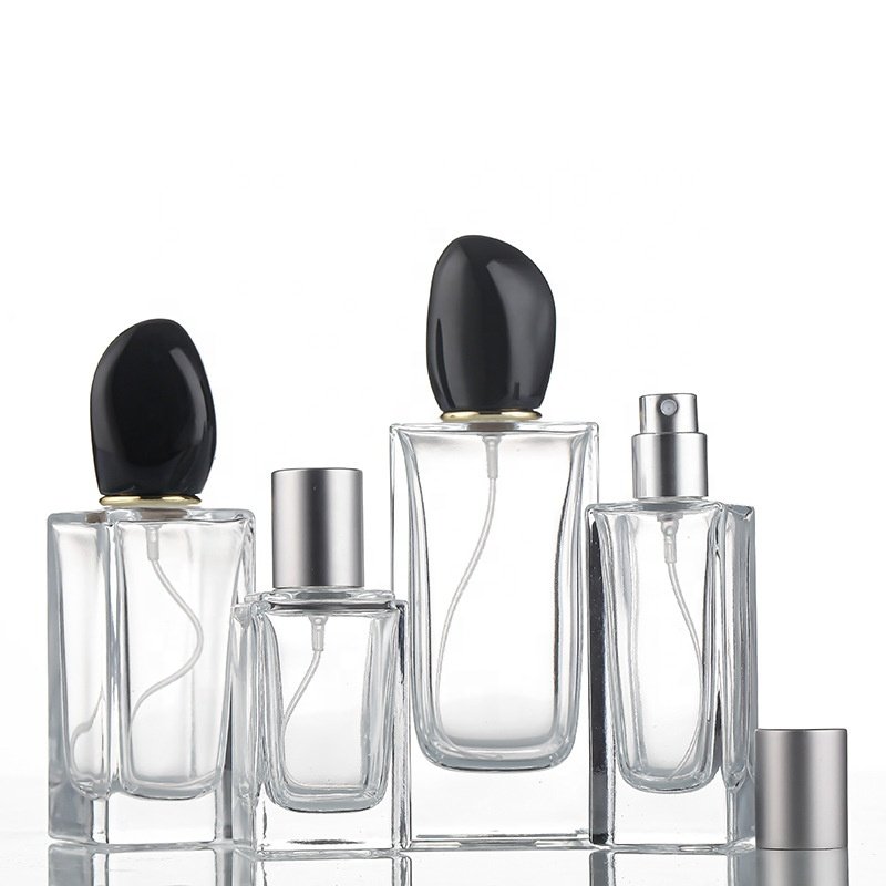 Free sample transparent perfume glass bottles 30ml50ml100ml empty glass spray cosmetic bottle luxury glass perfume bottles