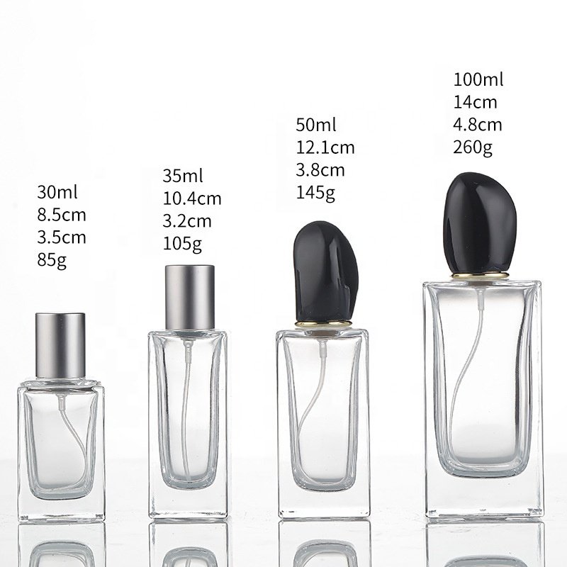 Free sample transparent perfume glass bottles 30ml50ml100ml empty glass spray cosmetic bottle luxury glass perfume bottles