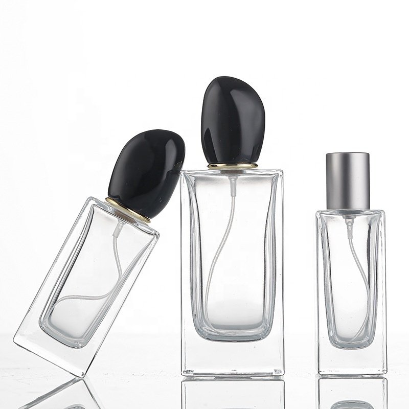 Free sample transparent perfume glass bottles 30ml50ml100ml empty glass spray cosmetic bottle luxury glass perfume bottles