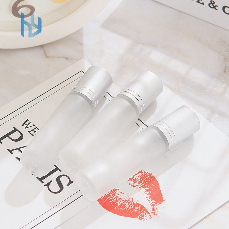 Low moq 1ml/2ml/3ml/5ml/10ml/12ml/15ml round roller ball perfume glass bottles with private labels