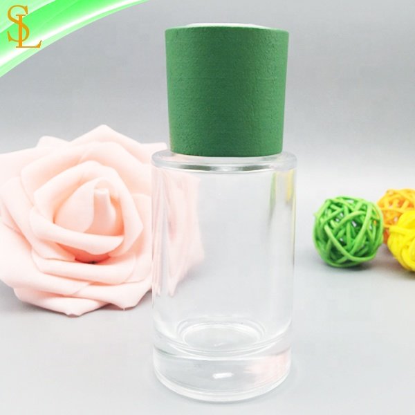 30 ml cylinder round reed diffuser glass bottle empty decorative bottle for perfume with wooden cap