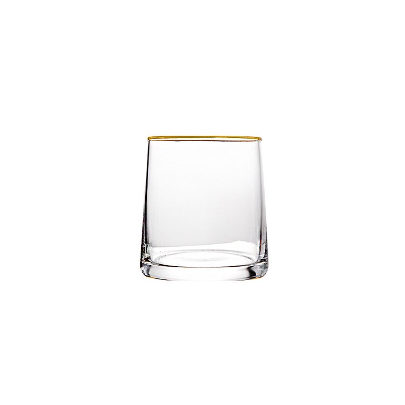 Colored stemless wine glasses amber goblet whiskey glass bottle