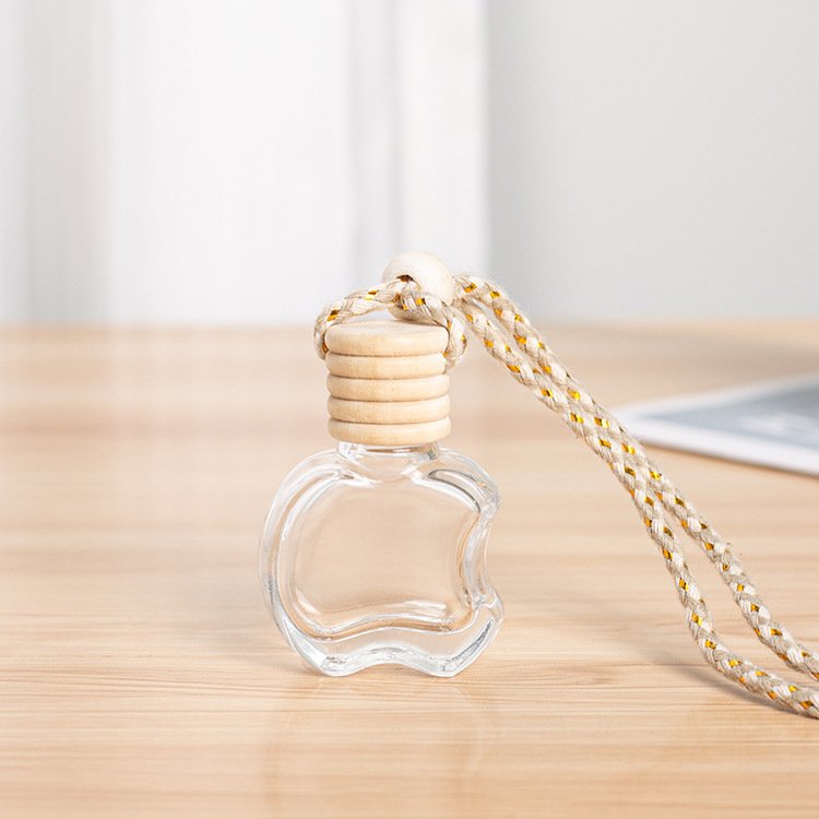 6ml 10ml Car fragrance reed diffuser colorful square glass bottle perfume aroma auto hanging diffuser air freshener