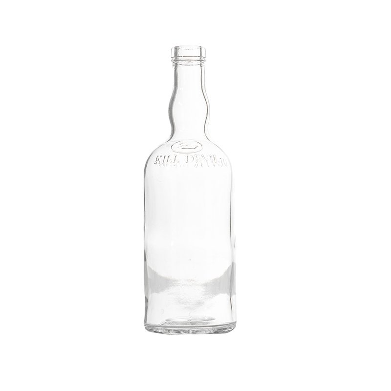 OEM custom logo 750ml extra flint clear square shape spirits liquor gin vodka whiskey glass bottle