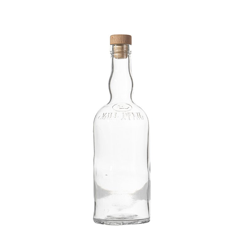 OEM custom logo 750ml extra flint clear square shape spirits liquor gin vodka whiskey glass bottle