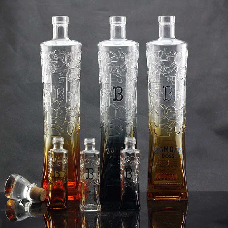 Glass Bottles For Drinks Glass Bottles 750 Ml Unique Design Brandy Glass Bottle