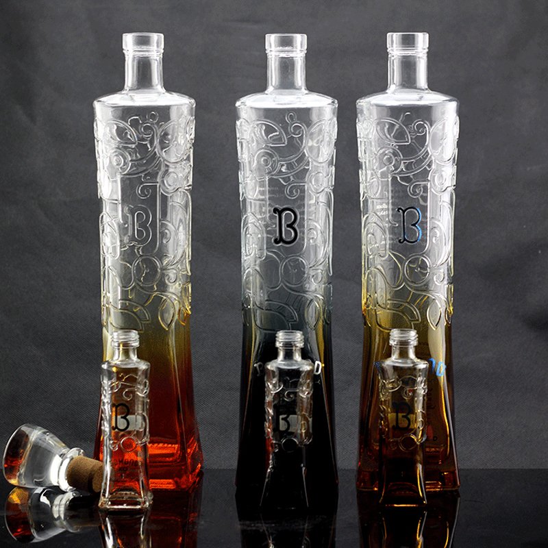 Glass Bottles For Drinks Glass Bottles 750 Ml Unique Design Brandy Glass Bottle