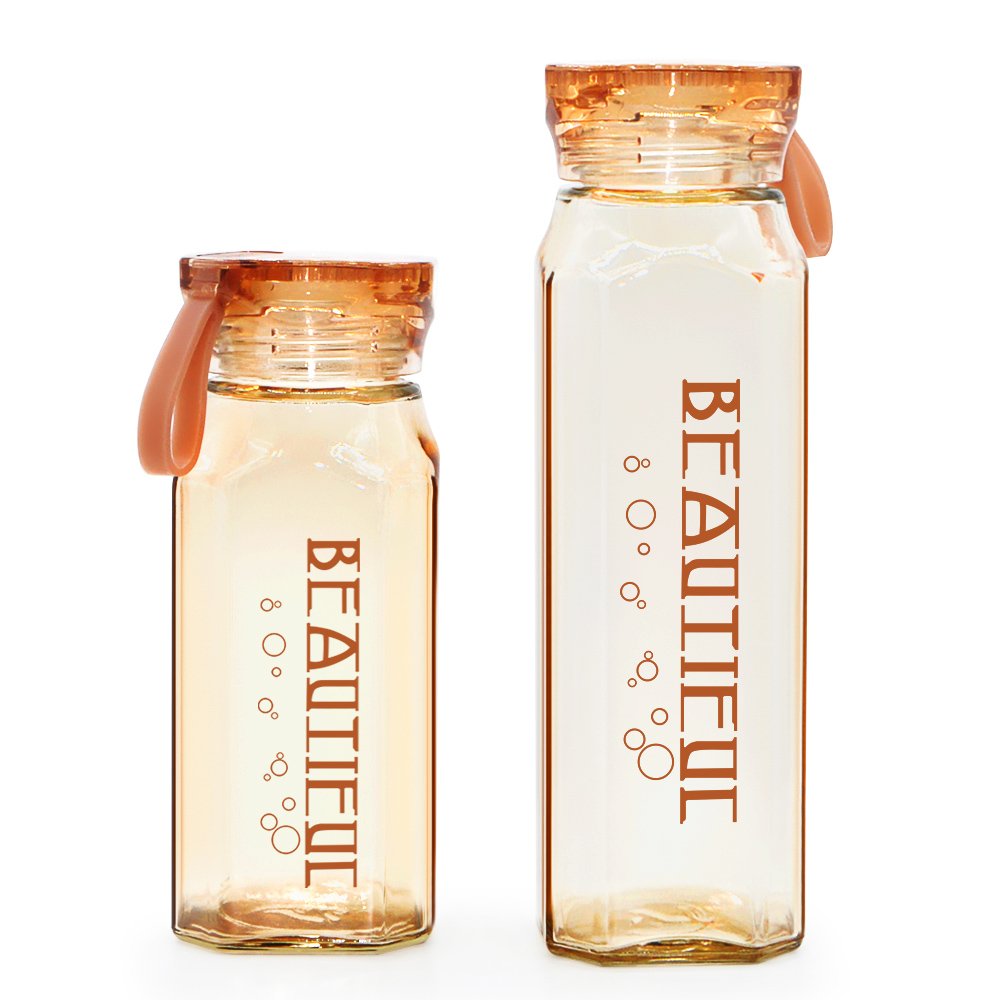 hot sale Eco Friendly Wide Mouth Transparent customized logo clear diamond glass cup Colorful Glass Bottle square bottle