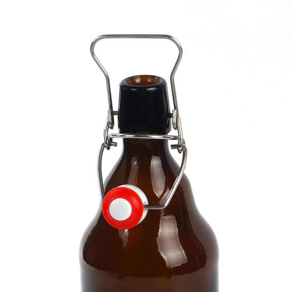 1L swing top amber beer bottle 1000ml brown beer glass bottle
