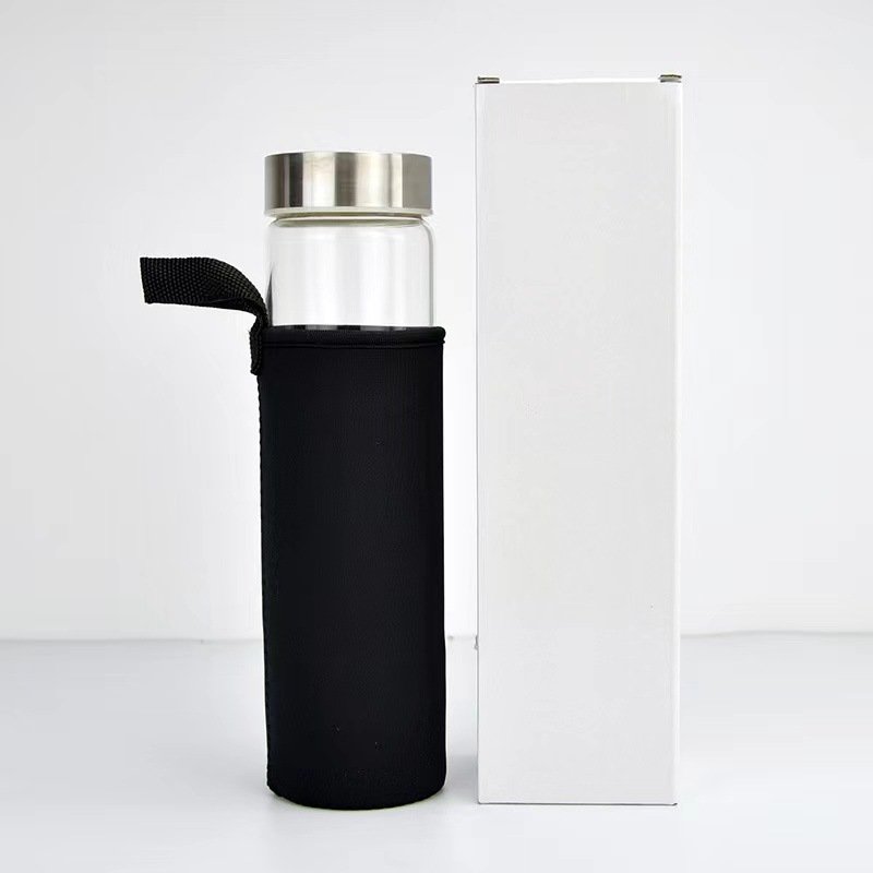 Crystal Stones Glass Water Cup High Borosilicate Heat Resistance Water Bottle