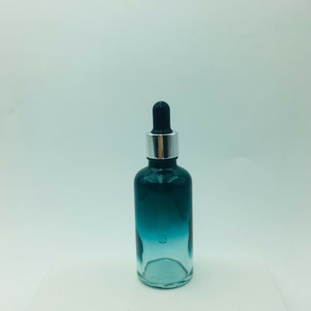 30ml High-End Customizable Color 50ml Dropper Glass Bottle With Electroplated Eenter Ring